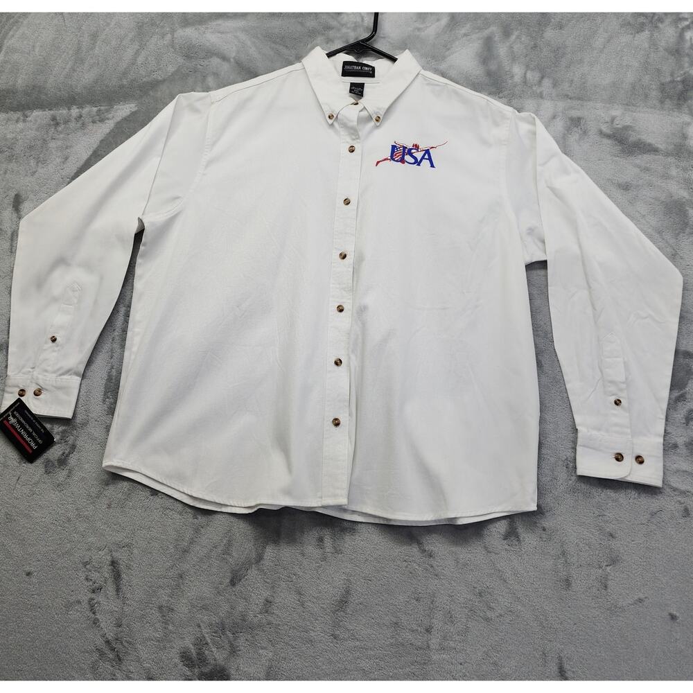 NEW Vintage Jonathan Corey Long‎ Sleeve Button Down Shirt Size 2XL USA Olympics